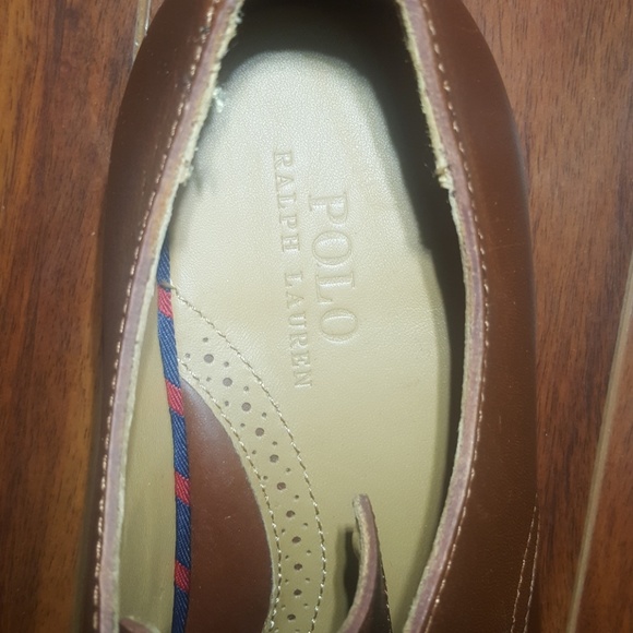 NWOT Polo Ralph Lauren Tan Oxford Men Shoes 10.5